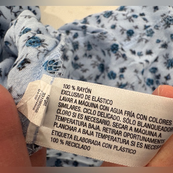 Wild Fable Light Blue Floral Long Sleeve Dress - Picture 10 of 10